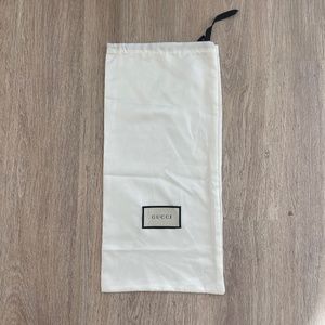 Gucci Satin Dust Cover Bag 17x8 Dust Bag Shoes Purse Bag Ivory Cream NEW